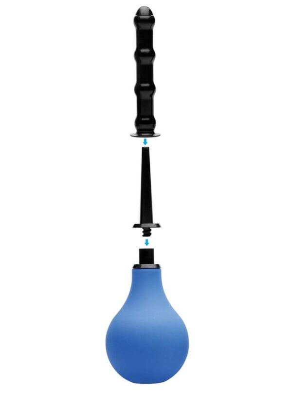 CleanStream Premium One-Way Valve Anal Douche Set - Blue - Image 4