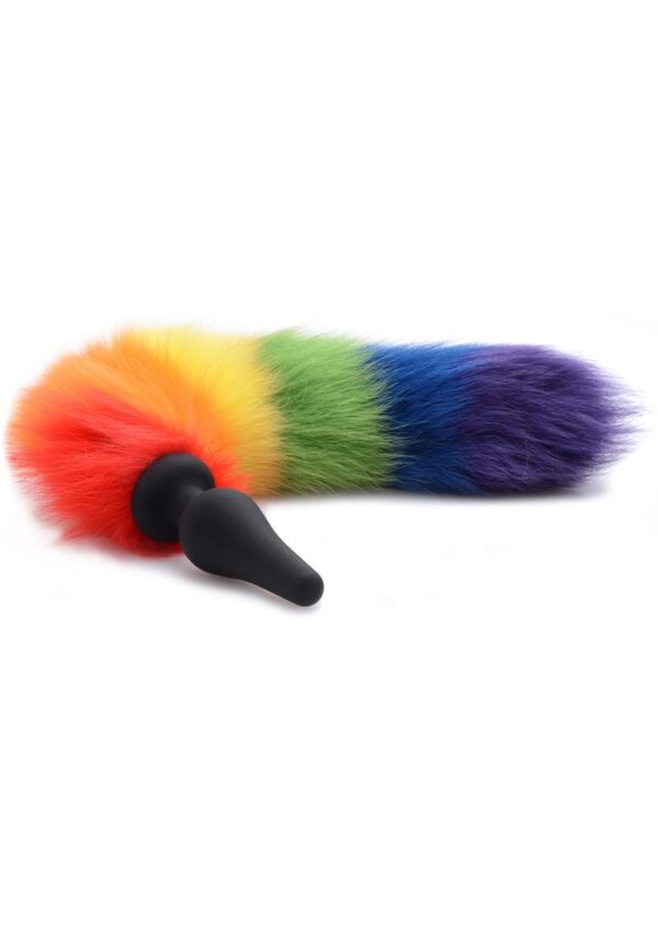 Tailz Rainbow Tail Silicone Butt Plug - Rainbow - Image 2