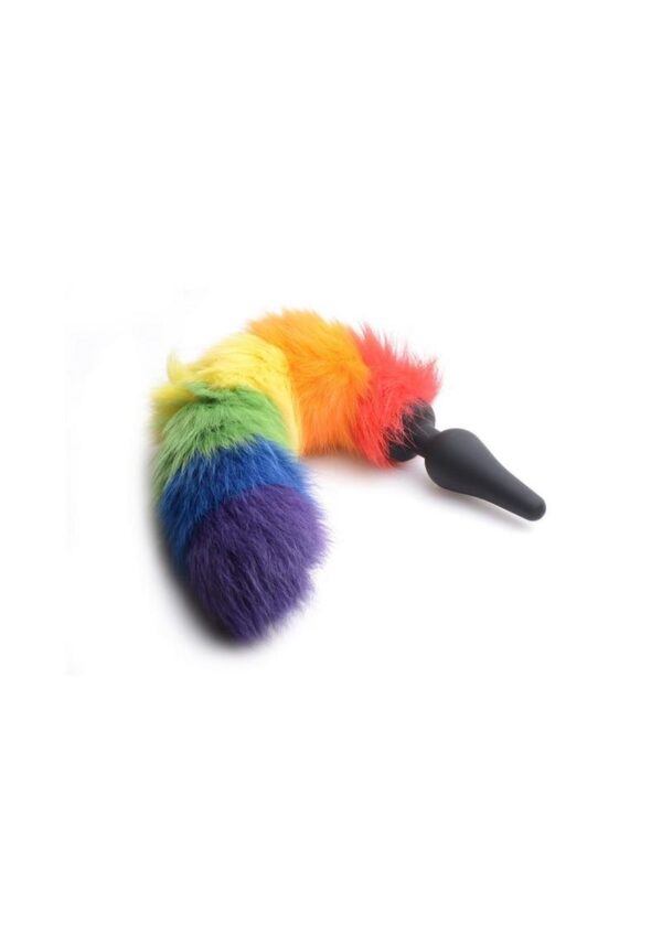 Tailz Rainbow Tail Silicone Butt Plug - Rainbow - Image 3