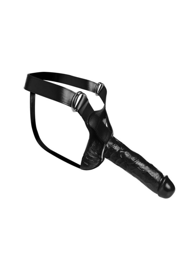 Master Series Infiltrator Hollow Strap-On + 10in Dildo - Black - Image 4