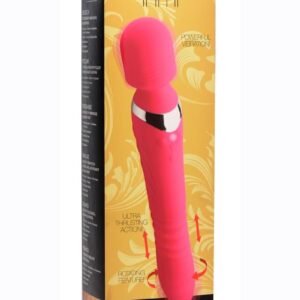 Inmi Ultra Thrust-Her Thrusting and Vibrating Silicone Wand Massager - Pink
