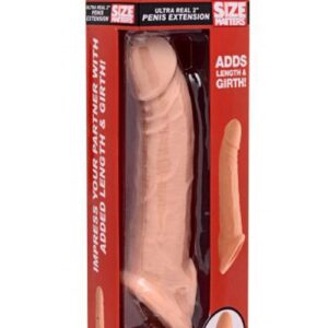 Size Matters Penis Extender Sleeve Realistic 2in - Vanilla