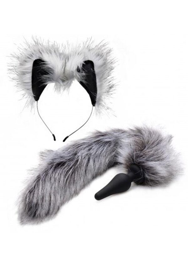Tailz Wolf Tail and Ears Set - Gray - Image 2