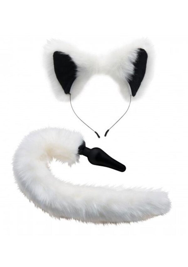 Tailz Fox Tail and Ears Set - White - Image 2