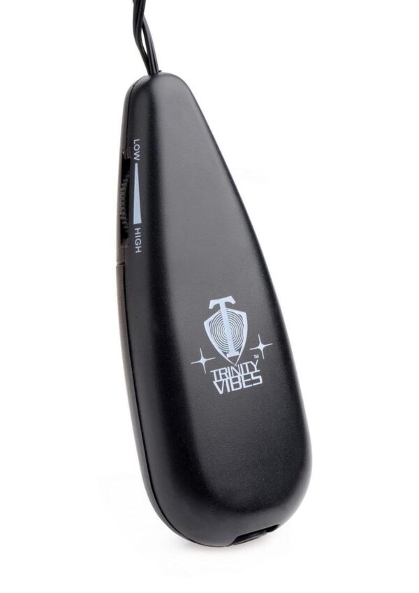 Trinity Men Dual Vibrating Penis Sheath with Wired Remote Control - Clear - Image 4