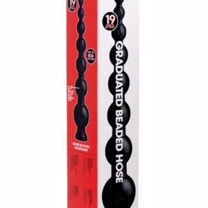 Hosed Graduated Beaded Hose - 19in Long - Black