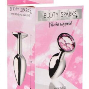 Booty Sparks Pink Gem Small Anal Plug - Pink