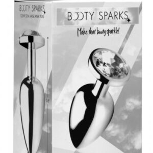 Booty Sparks Clear Gem Large Anal Plug - Clear