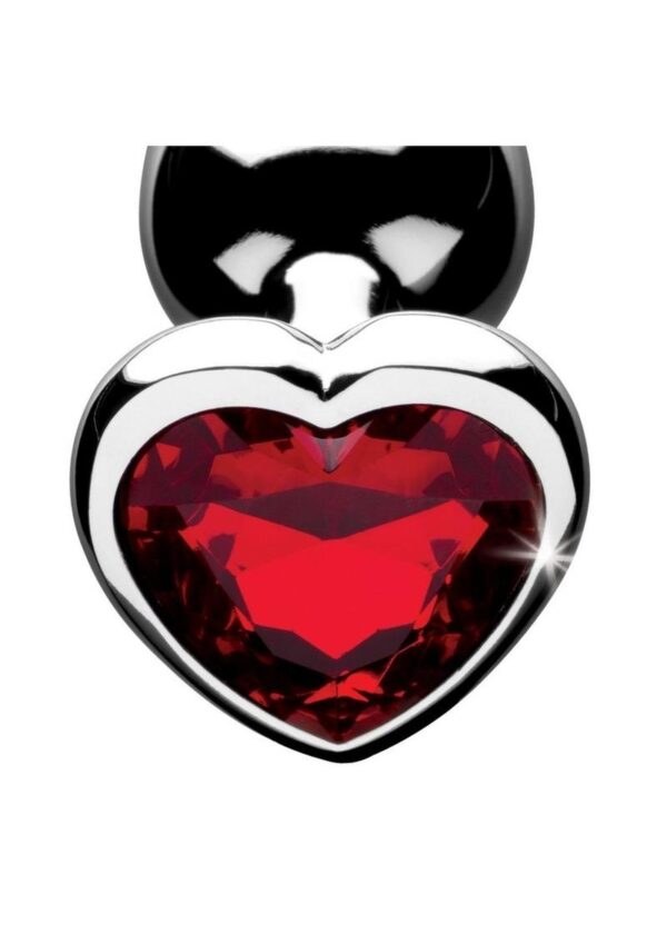 Booty Sparks Heart Gem Small Anal Plug - Red - Image 3