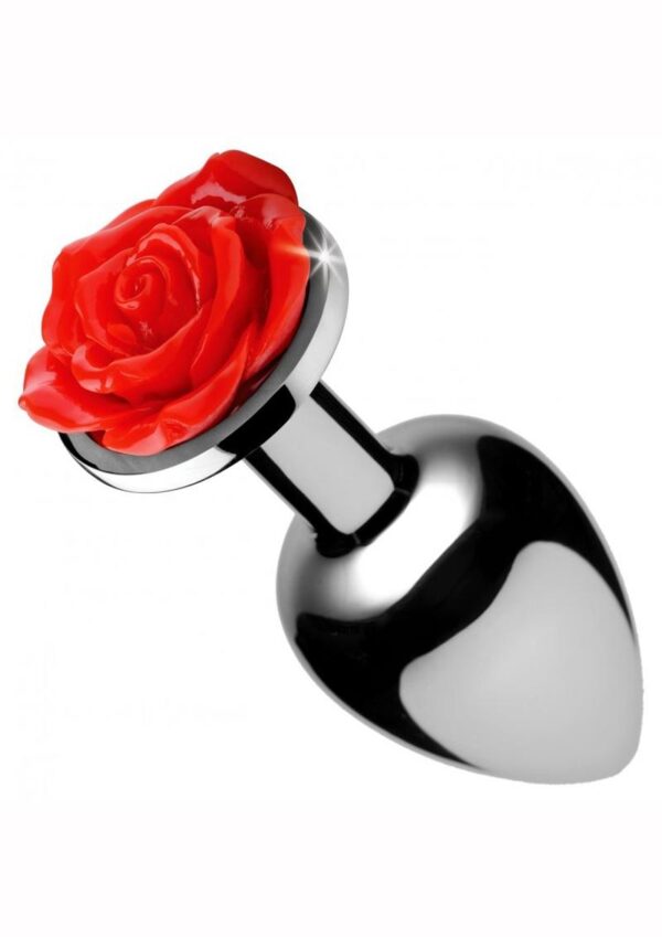 Booty Sparks Rose Anal Plug - Medium - Red - Image 2