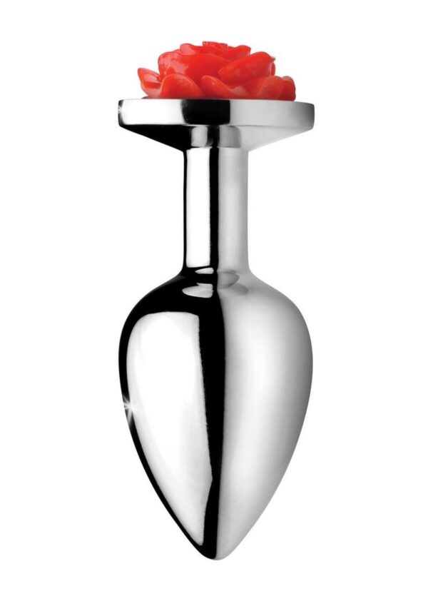 Booty Sparks Rose Anal Plug - Medium - Red - Image 4