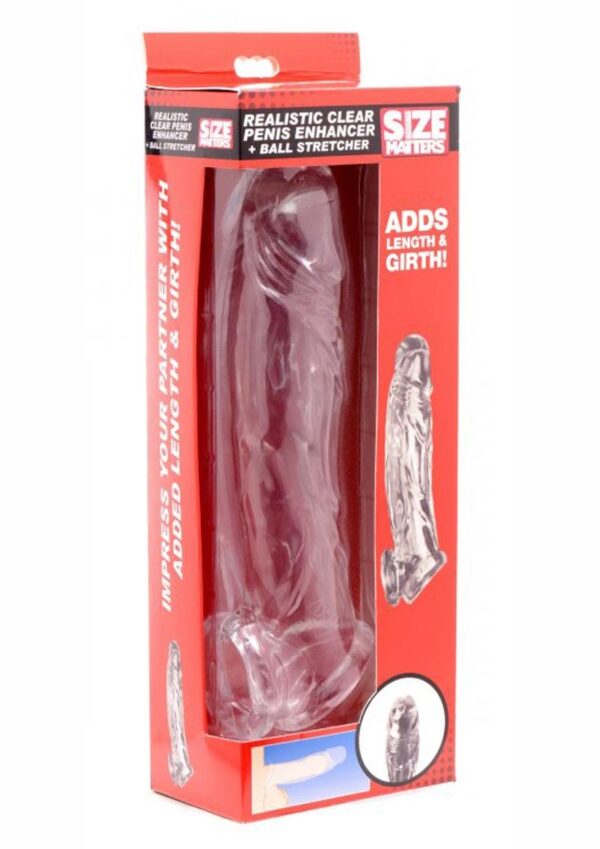 Size Matters Realistic Clear Penis Enhancer - Clear