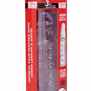 Size Matters Penis Enhancer Sleeve 3in - Clear