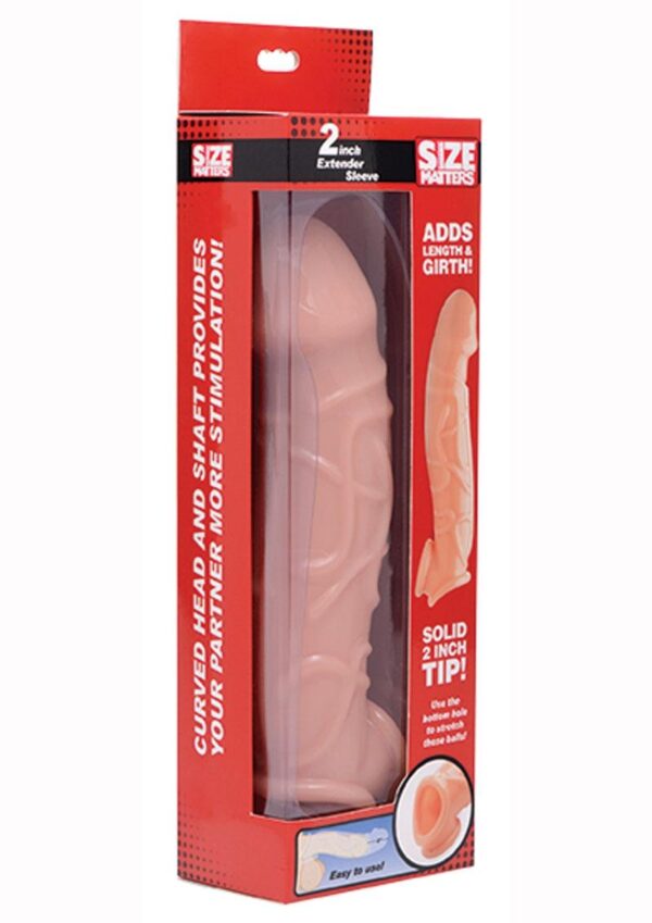 Size Matters Penis Extender Sleeve 2in - Vanilla