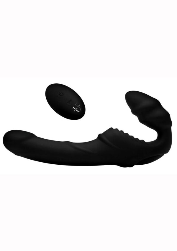 Strap U Pro Rider Rechargeable Silicone Strapless Strap-On with Remote Control - Black - Image 2