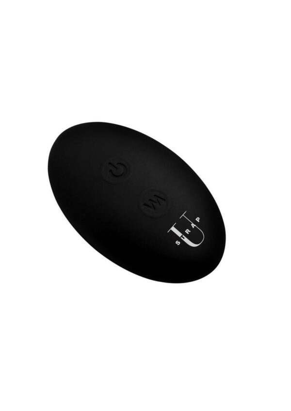 Strap U Pro Rider Rechargeable Silicone Strapless Strap-On with Remote Control - Black - Image 3