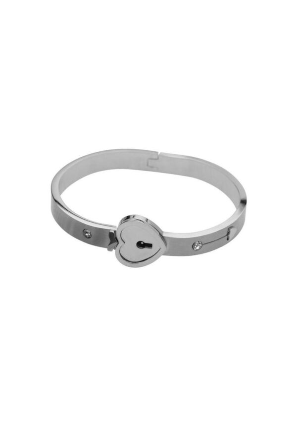 Master Series Cuffed Locking Bracelet and Key Necklace - Silver - Image 4