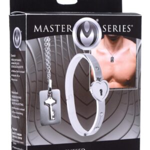 Master Series Cuffed Locking Bracelet and Key Necklace - Silver