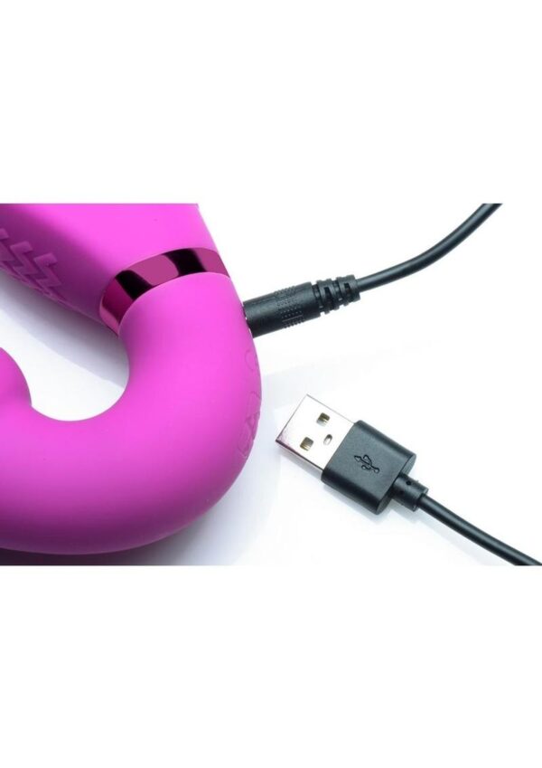Strap U Evoke Ergo Fit Inflatable and Vibrating Silicone Strapless Strap-on with Remote Control - Pink - Image 3