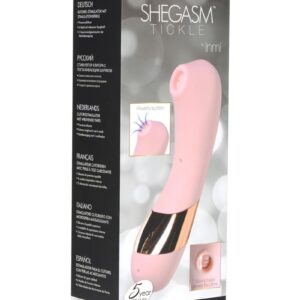 Inmi Shegasm Tickle Tickling Stimulator with Suction - Pink