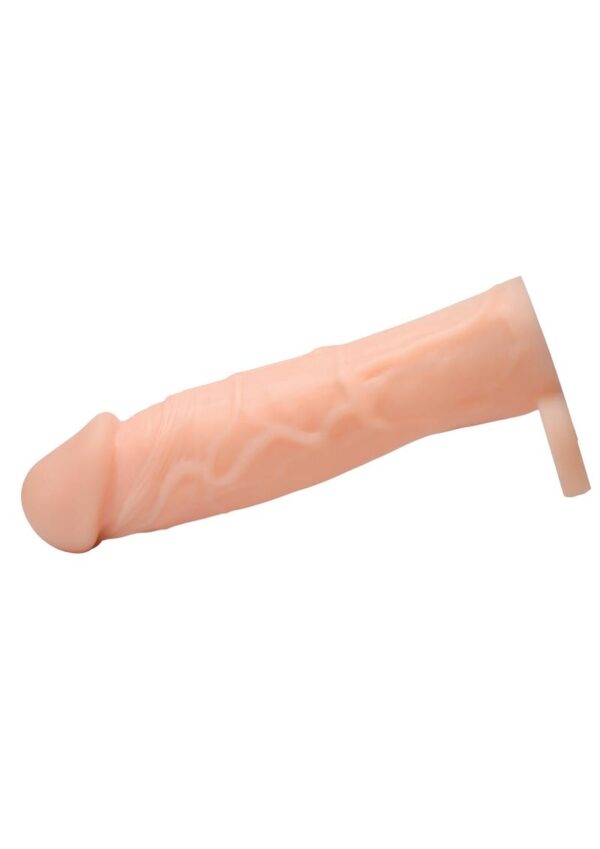 Size Matters Penis Extender Sleeve Silicone 2in - Vanilla - Image 2