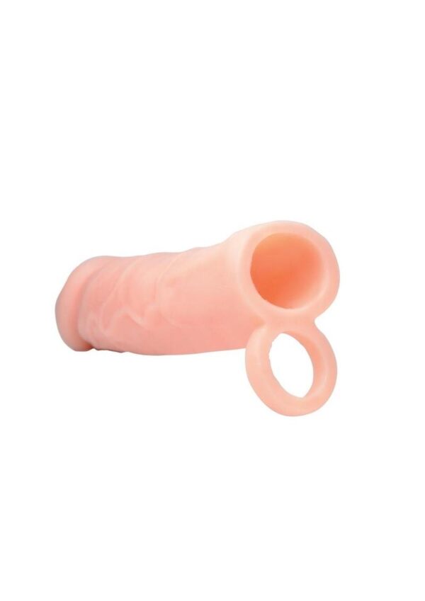 Size Matters Penis Extender Sleeve Silicone 2in - Vanilla - Image 4