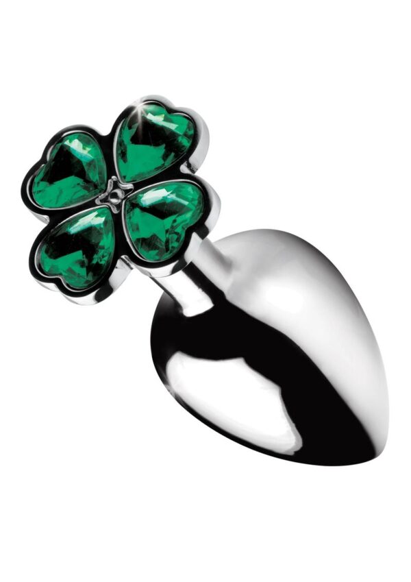 Booty Sparks Lucky Clover Gem Small Anal Plug - Green - Image 2