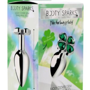 Booty Sparks Lucky Clover Gem Small Anal Plug - Green