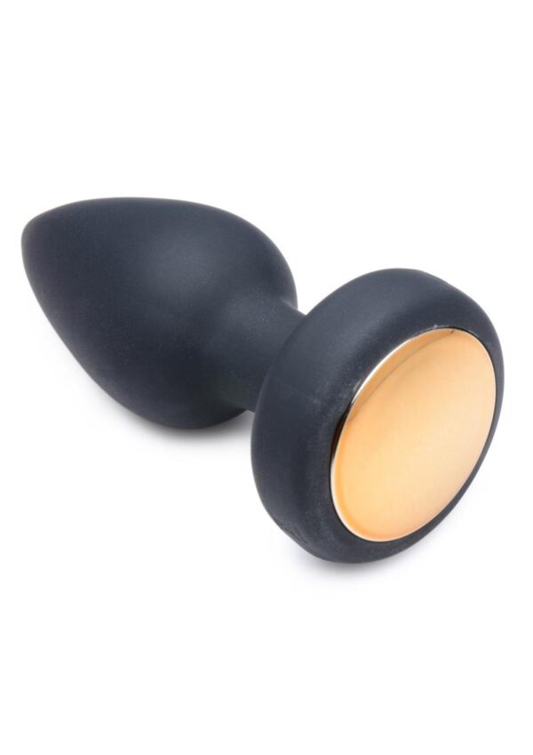 Booty Sparks Silicone Vibrating LED Plug - Small - Black - Image 2