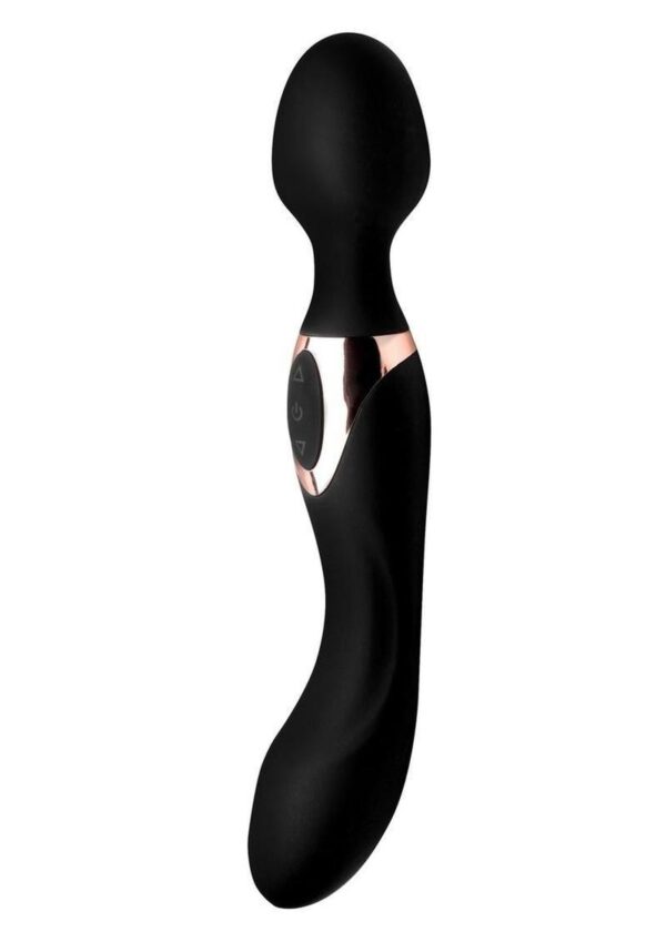Wand Essentials Double Silicone Vibrating Wand Massager - Black - Image 2