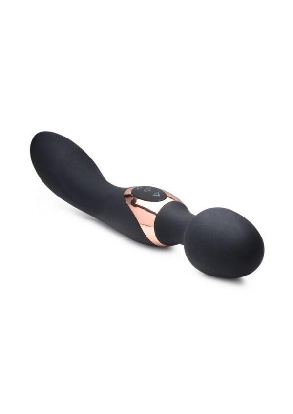 Wand Essentials Double Silicone Vibrating Wand Massager - Black - Image 4