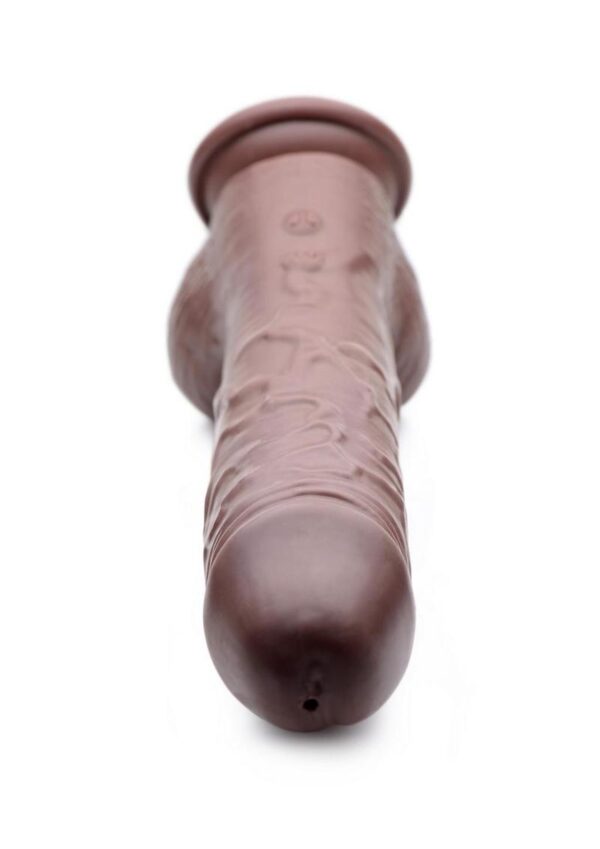 Loadz Vibrating Squirting Dildo with Remote Control 8.5in - Chocolate - Image 4