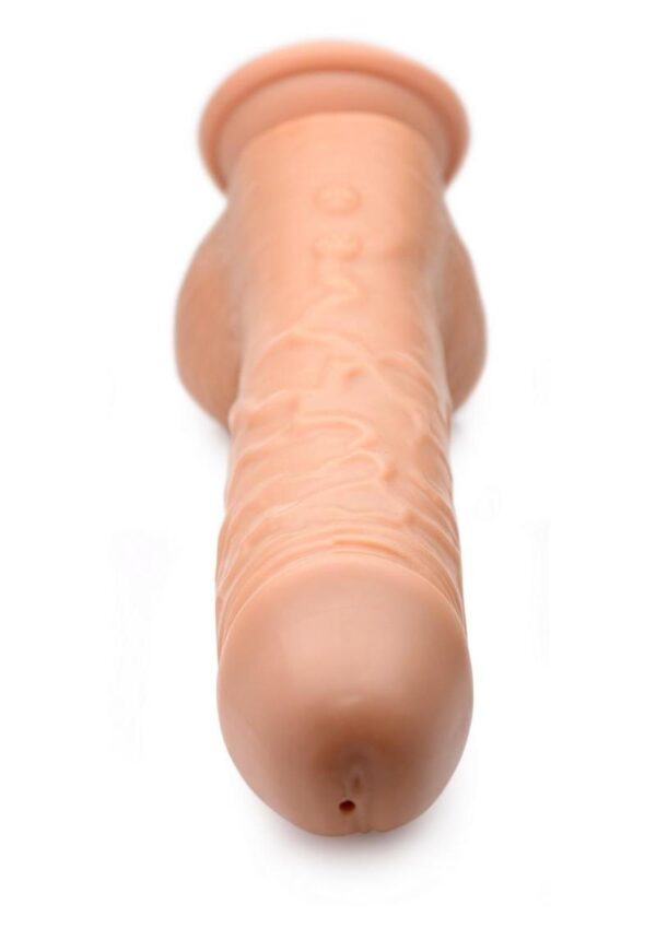 Loadz Vibrating Squirting Dildo with Remote Control 8.5in - Caramel - Image 4