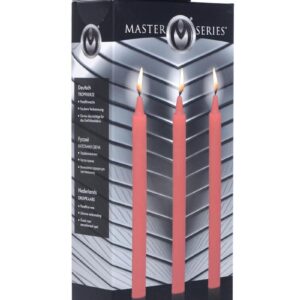 Master Series Fire Sticks Fetish Drip Candles (set of 3) - Red