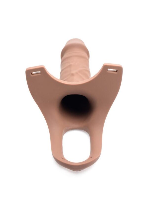 Size Matters Hollow Silicone Dildo Strap-On - Vanilla - Image 3