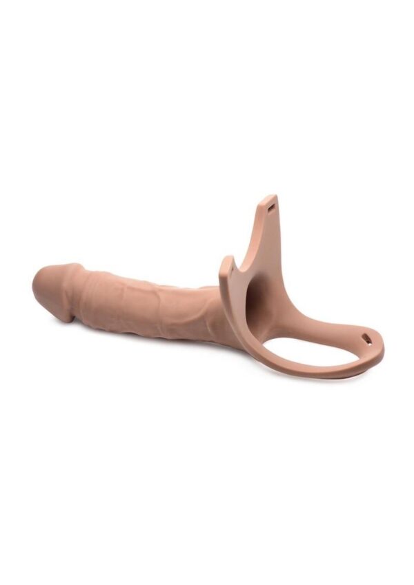Size Matters Hollow Silicone Dildo Strap-On - Vanilla - Image 4