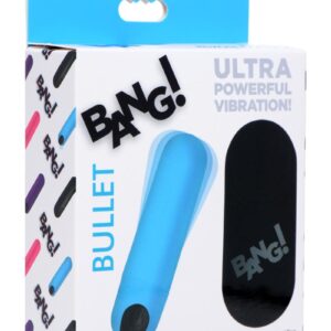 Bang! Vibrating Bullet with Remote Control - Blue