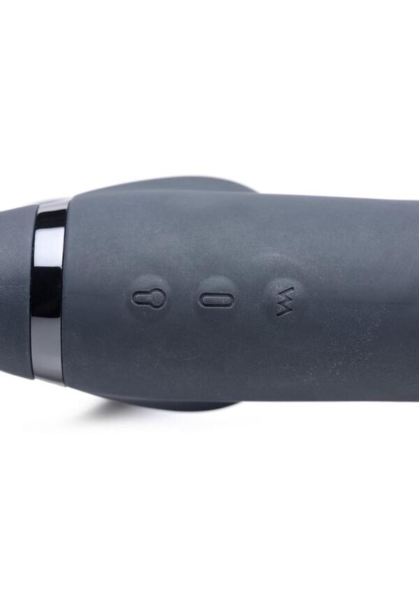 Strap U Ergo-Fit Twist Silicone Inflatable Rechargeable Strapless Strap-On - Black - Image 3