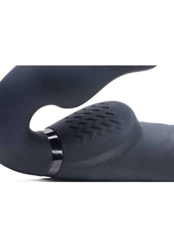 Strap U Ergo-Fit Twist Silicone Inflatable Rechargeable Strapless Strap-On - Black - Image 4