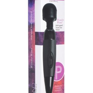Wand Essentials Wander Wand Vibrating Multi-Speed Travel Size Wand - Black