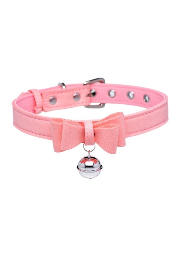 Master Series Sugar Kitty Cat Bell Collar - Pink/Silver - Image 2