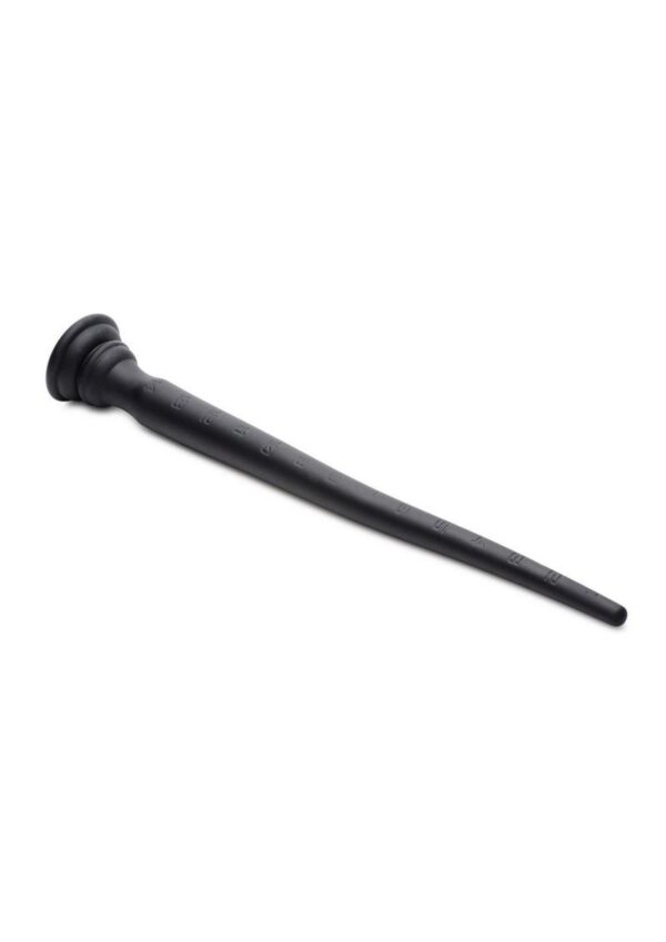 Hosed Tapered Silicone Hose Flexible Anal Play 15in - Black - Image 3