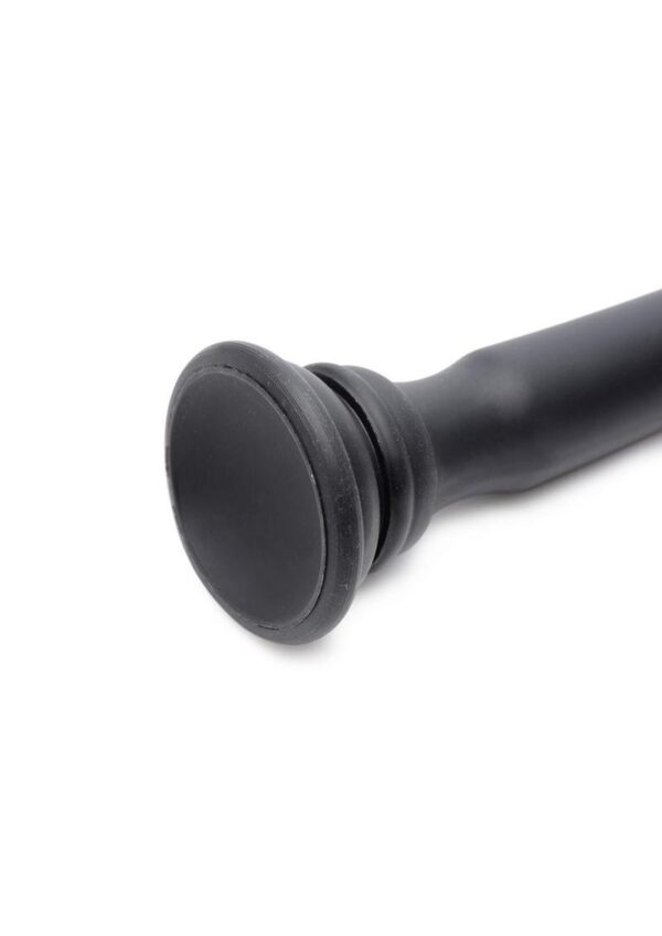 Hosed Tapered Silicone Hose Flexible Anal Play 15in - Black - Image 4