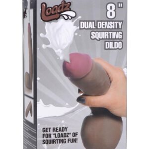 Loadz Dual Density Squirting Dildo 8in - Chocolate