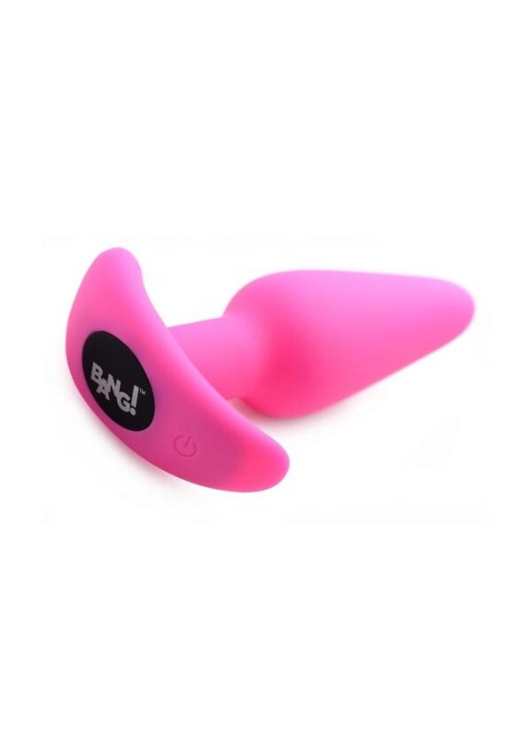 Bang! 21x Vibrating Silicone Rechargeable Butt Plug with Remote Control - Pink - Image 3