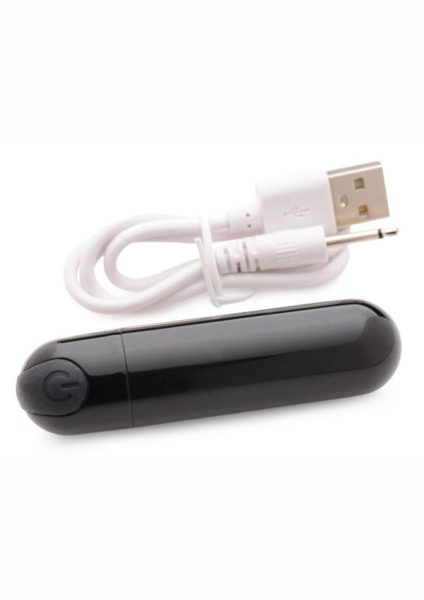 Bang! 10X Vibrating Metallic Rechargeable Bullet Vibrator - Black - Image 2