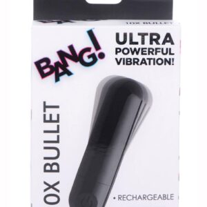 Bang! 10X Vibrating Metallic Rechargeable Bullet Vibrator - Black