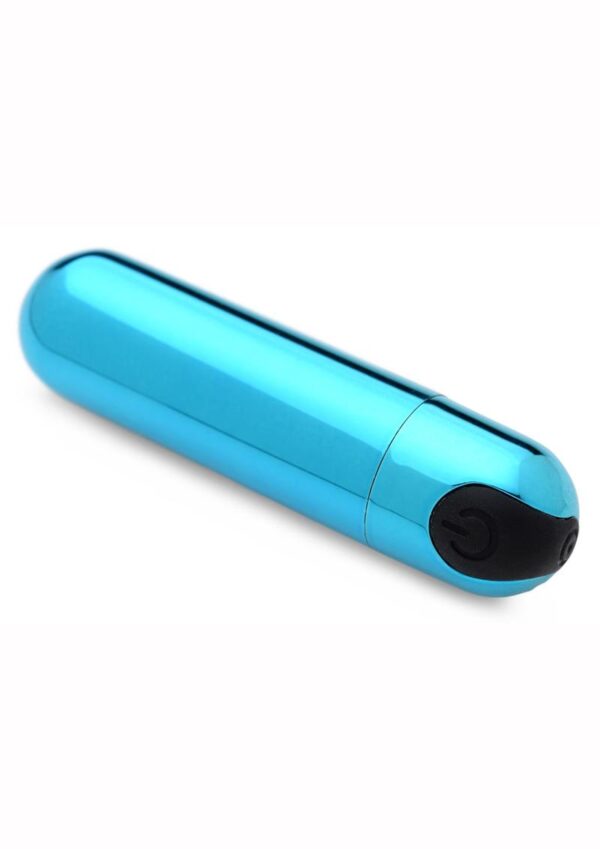 Bang! 10X Vibrating Metallic Rechargeable Bullet Vibrator - Blue - Image 2