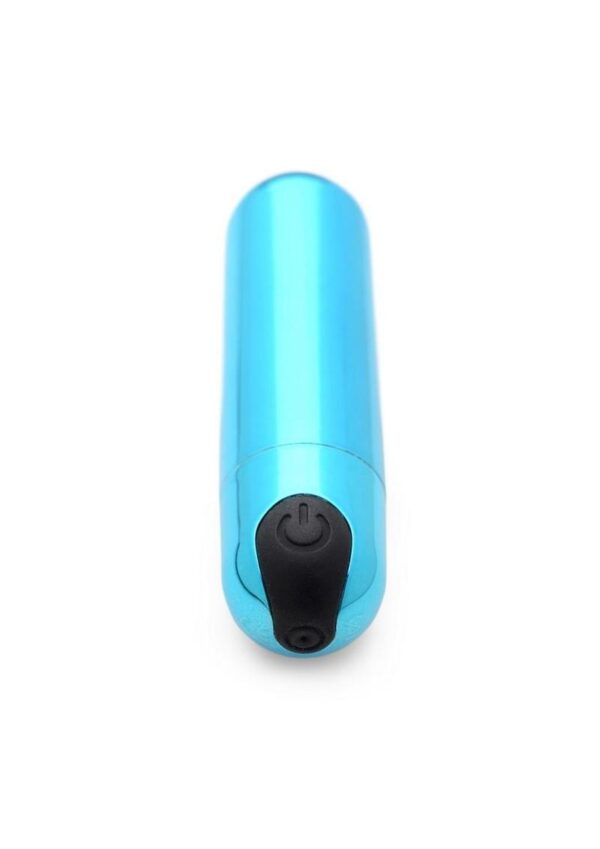 Bang! 10X Vibrating Metallic Rechargeable Bullet Vibrator - Blue - Image 3