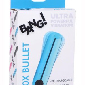 Bang! 10X Vibrating Metallic Rechargeable Bullet Vibrator - Blue